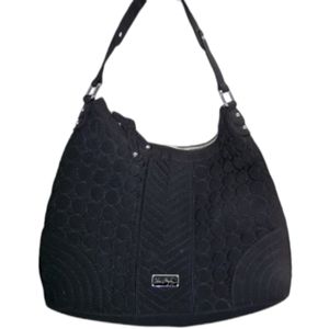 Vera Bradley Retired Baroque Inside Lining Quilted Black Shoulder Hobo Bag Purse